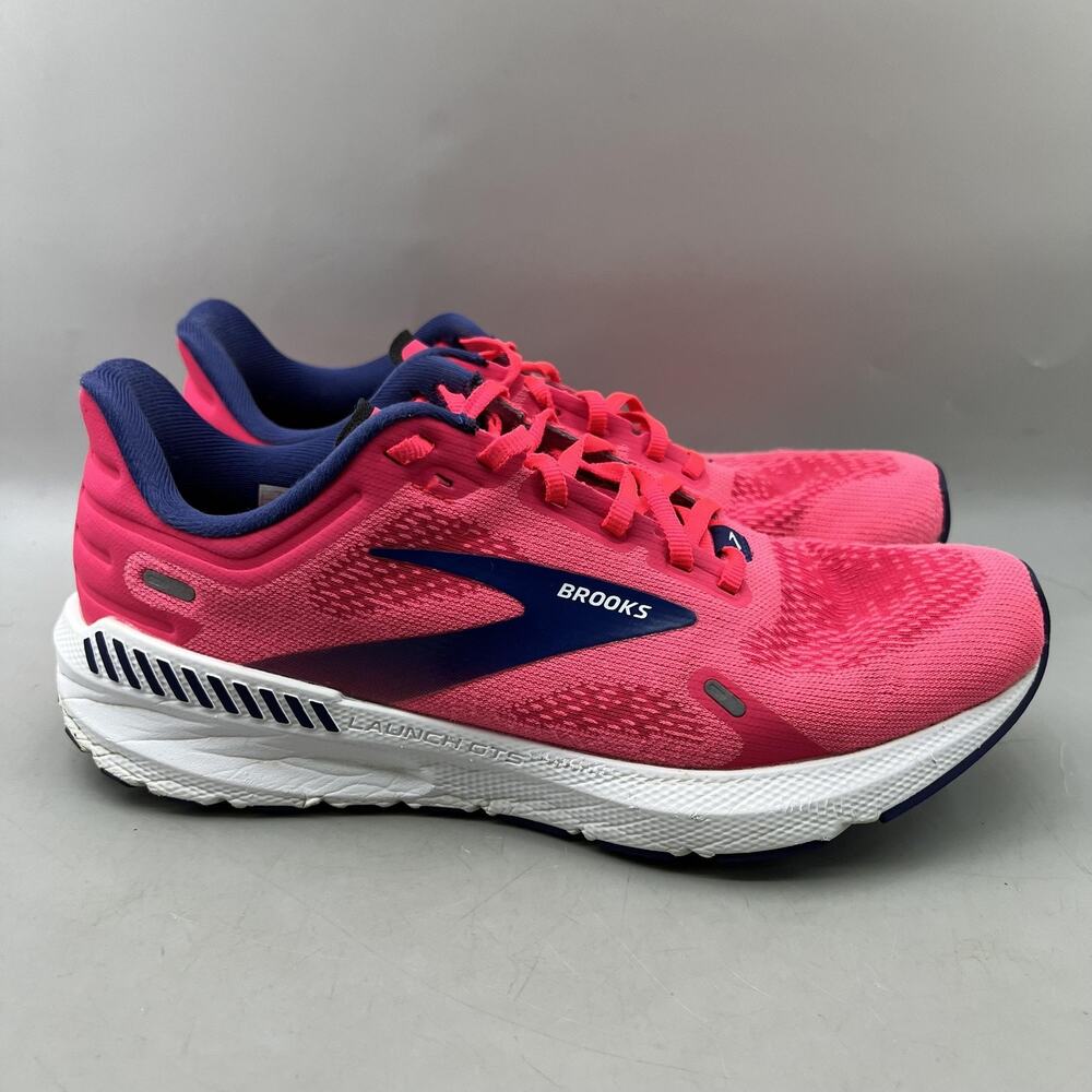 Brooks Launch 9 Running Shoes Women Size 10 B Pink Blue Mesh Comfort Sneakers